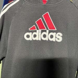 Adidas Black Sweatshirt with Red Logo